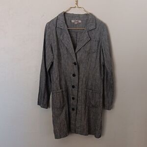 Flax 100% Linen Button-Up Jacket Size Small